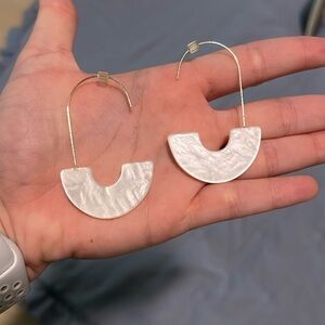 White shell earrings